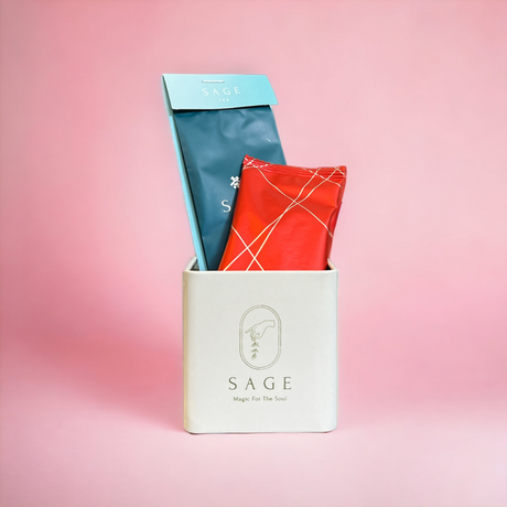 【散水禮物💗婚禮回禮DIY】SAGE TEA | The Fine Tea Lab 限定米白小方罐 1+1組合裝 